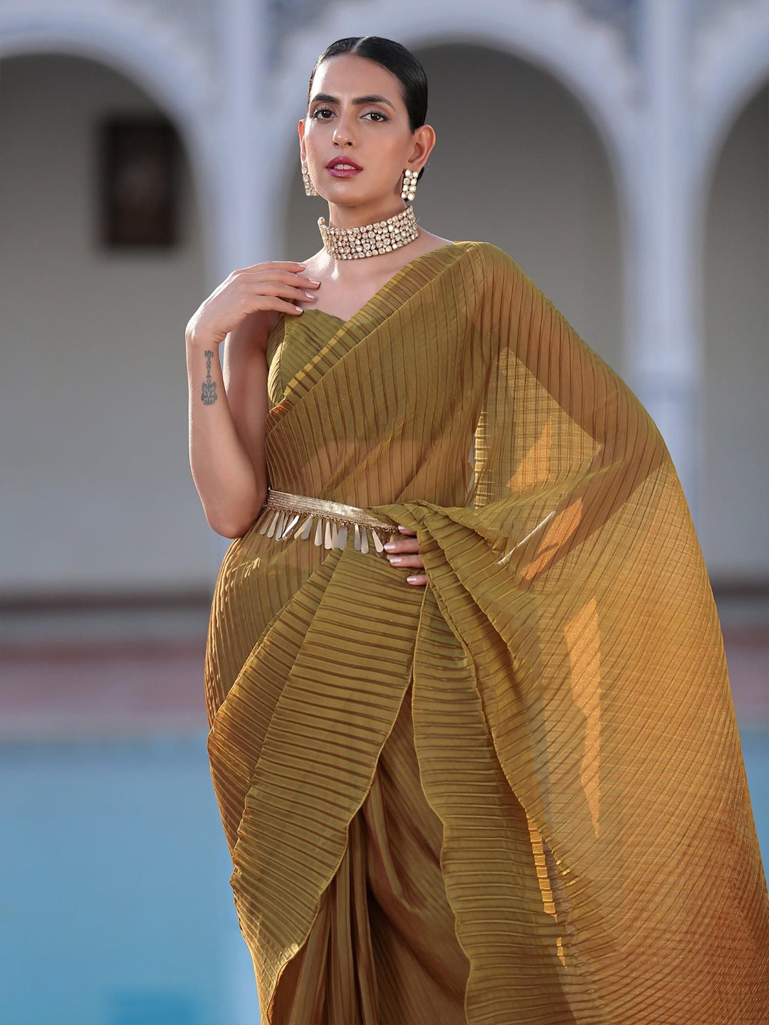 Swtantra Ingenious Women Pleated Blouse