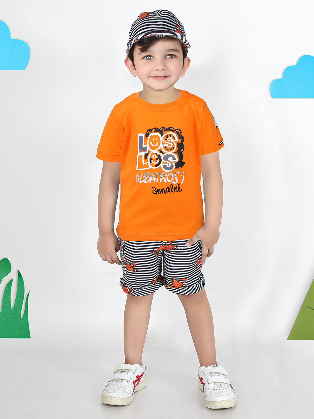 Bad Boys Typography Printed Pure Cotton T-shirt With Shorts