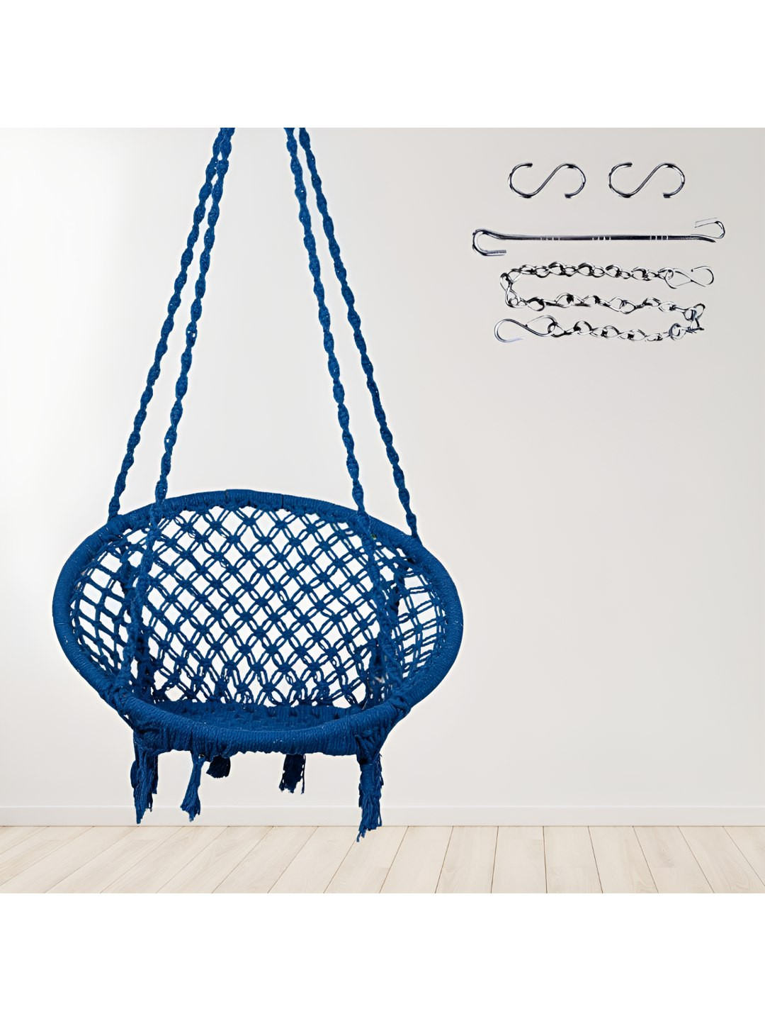 Swingzy Blue Hammock Swing With Cushion