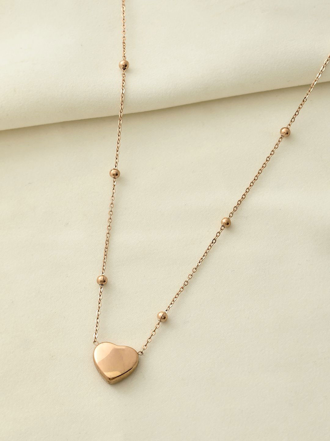 Sparkling Elegance Heartbeat Bliss Gold Necklace