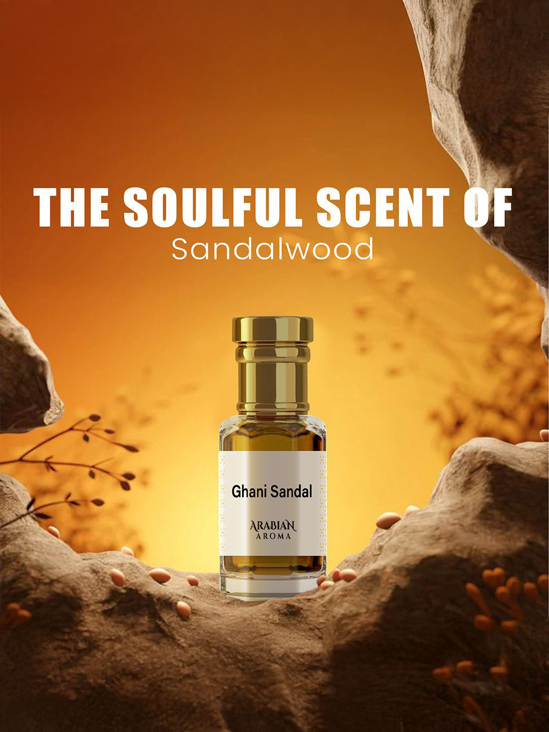 Arabian Aroma Ghani Sandal Long Lasting Attar - 6ml