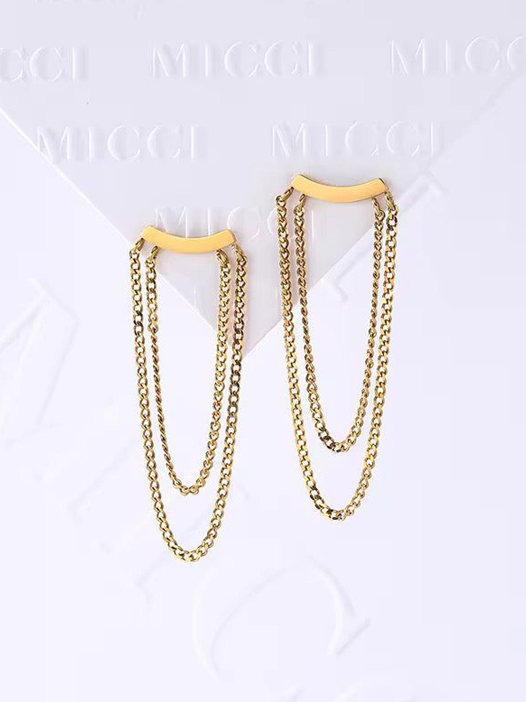THEPANDASTOREE Modern Gold Plated Everyday Drop Earrings