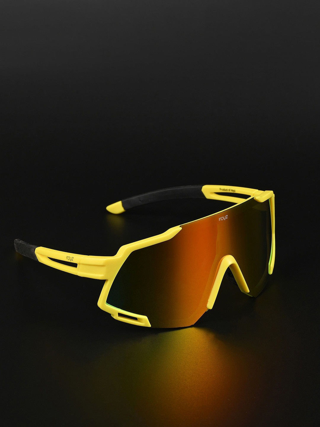 Irayz Unisex Sports Sunglasses with UV Protected Lens Irz_Bull Yellow