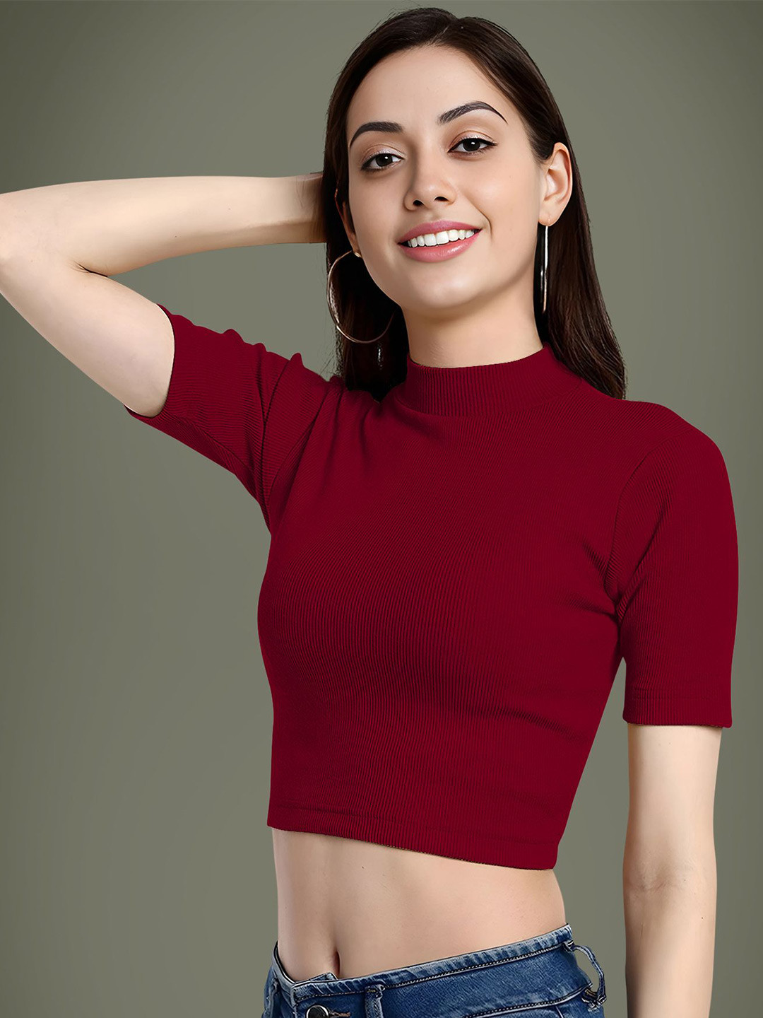 Dream Beauty Fashion Women Round Neck Short Sleeves Regular Top