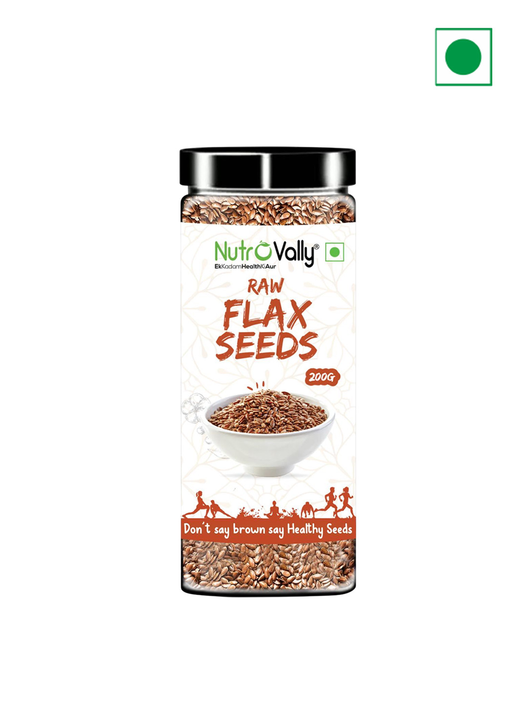 NutroVally Flax Seeds Raw 200 gm