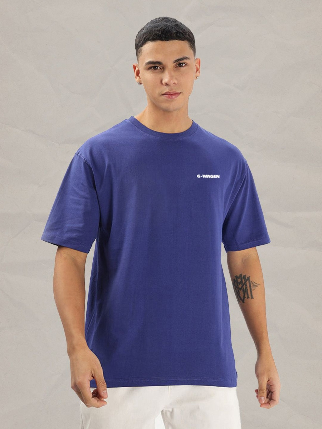 BDSQUARE Wagen Graphic Printed Bio-Wash Oversized Cotton T-shirt