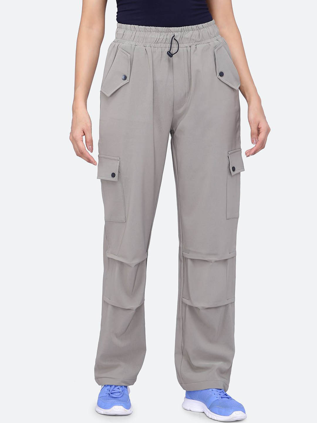 FCK-3 Women Urban High-Rise Wrinkle Free Cargos Trousers