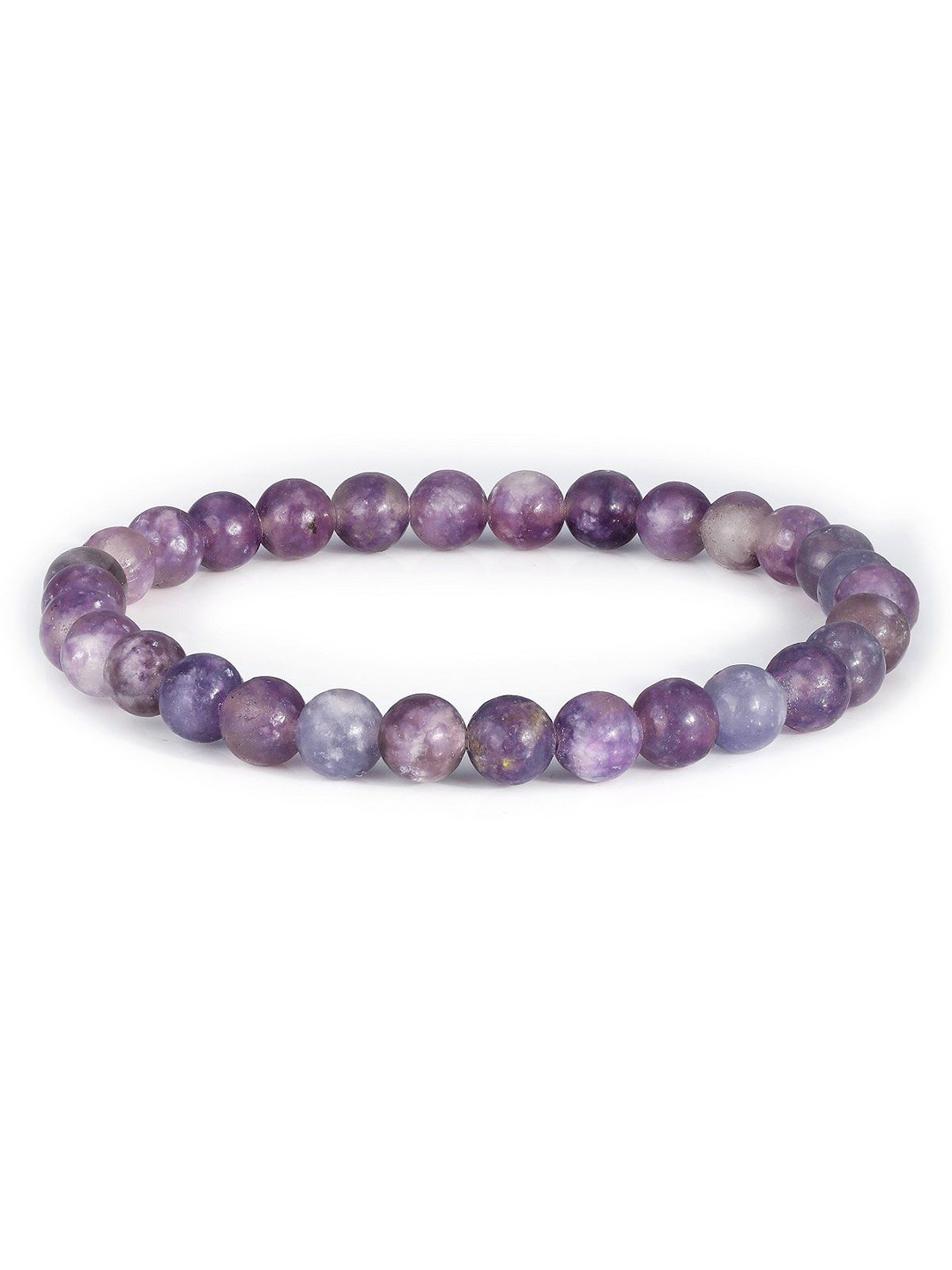 Nirvana Unisex Lepidolite Beaded Stretch Elasticated Bracelet