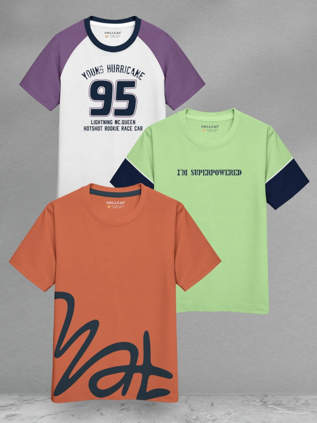 HELLCAT Boys 3 Printed Applique T-shirt