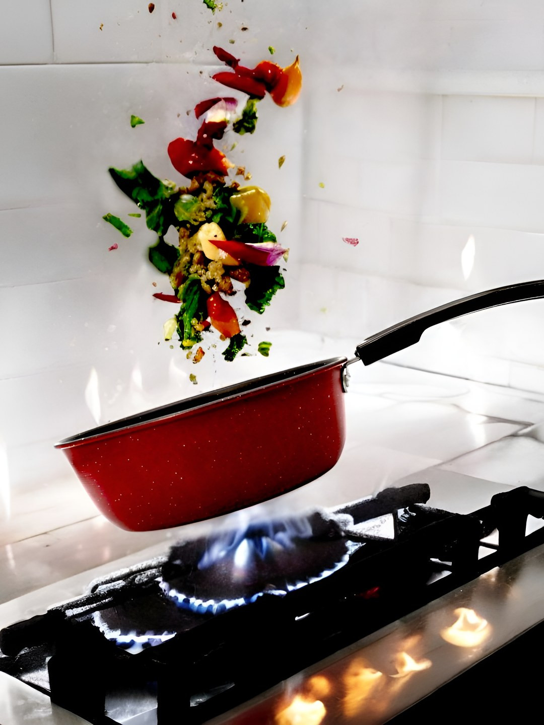 LAZYwindow Maroon Dishwasher and Microwave Safe Metal Pan