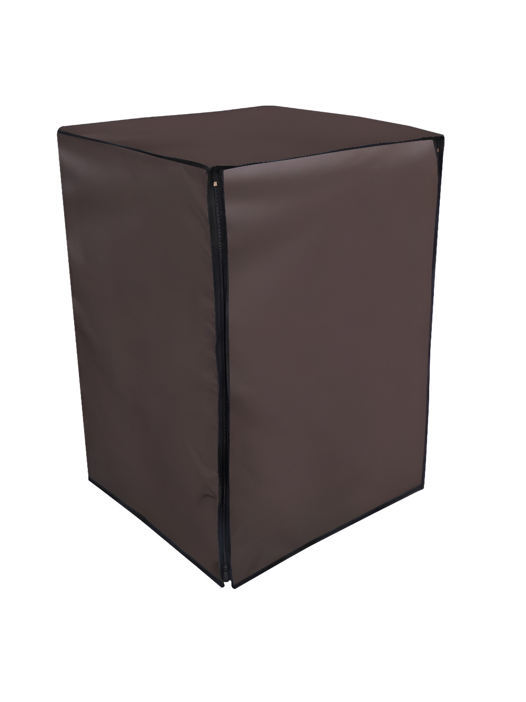 Star Weaves Coffee-Brown Black Waterproof Front Load Washing Machine Cover With Zipper