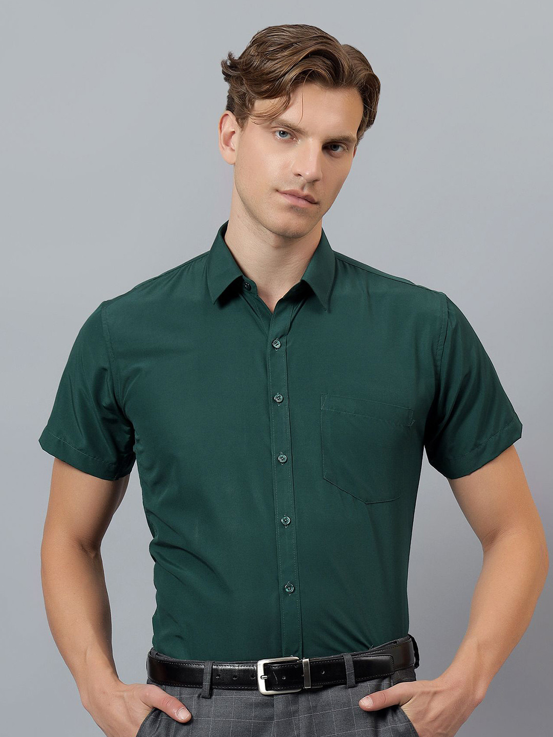 RARE CAMEL New Slim Fit Spread Collar Formal Shirt