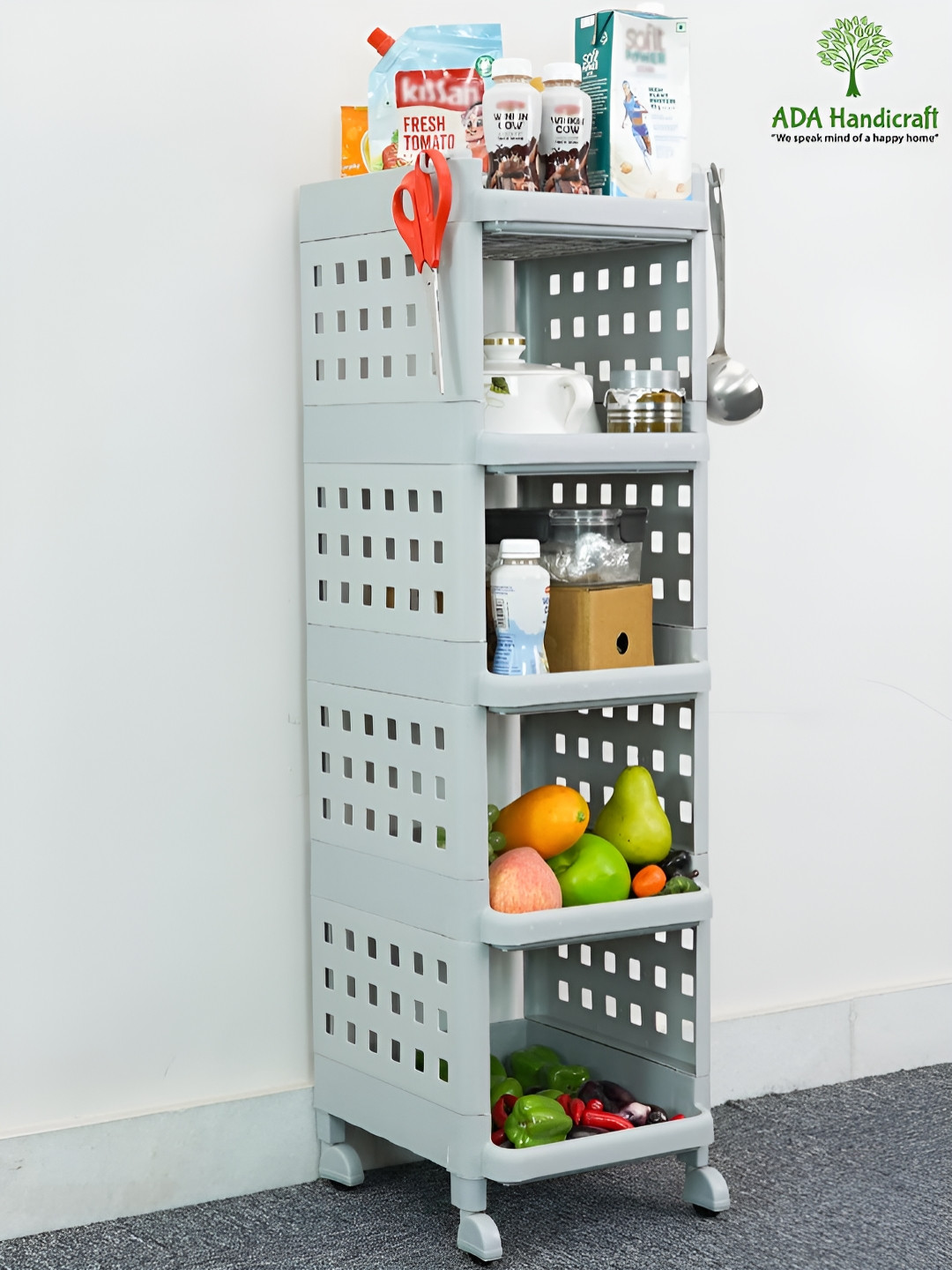 ADA Handicraft Grey Set of 1 Super Strong Multi-Utility Organisers