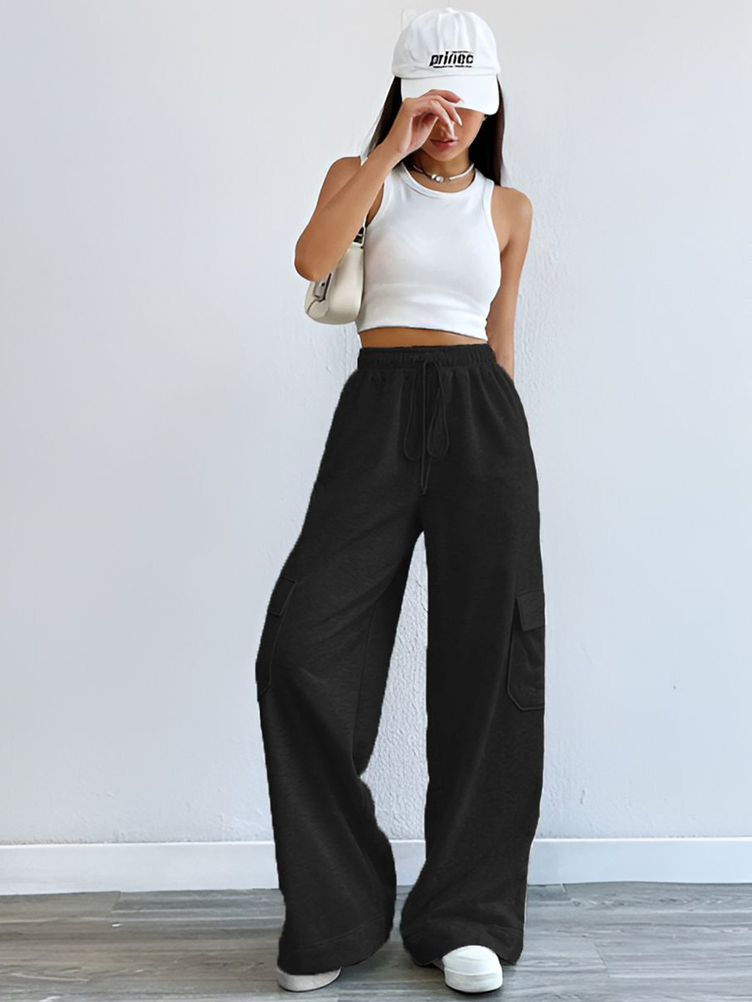 CLOTHINK INDIA Women Relaxed-Fit Cotton Track Pants