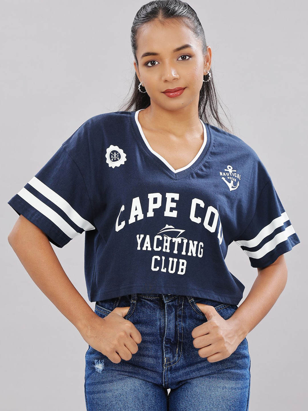 OUTLAWS Print Cotton Boxy Top