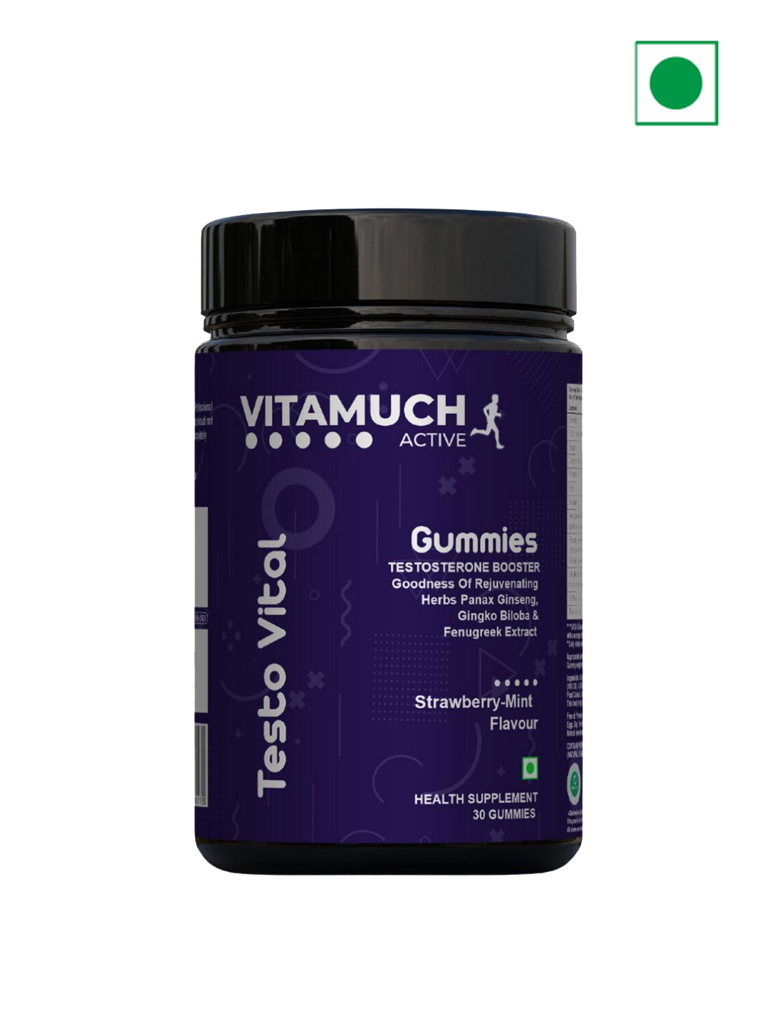 Vitamuch Testo Vital Gummies - 30 Gummies - Strawberry Mint Flavor