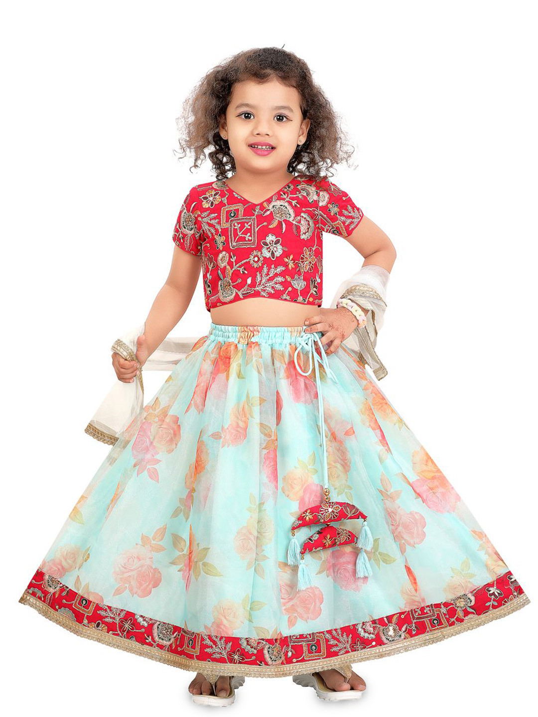 Pragya Exclusive Girls Embellished Sequinned Ready to Wear Lehenga & Choli