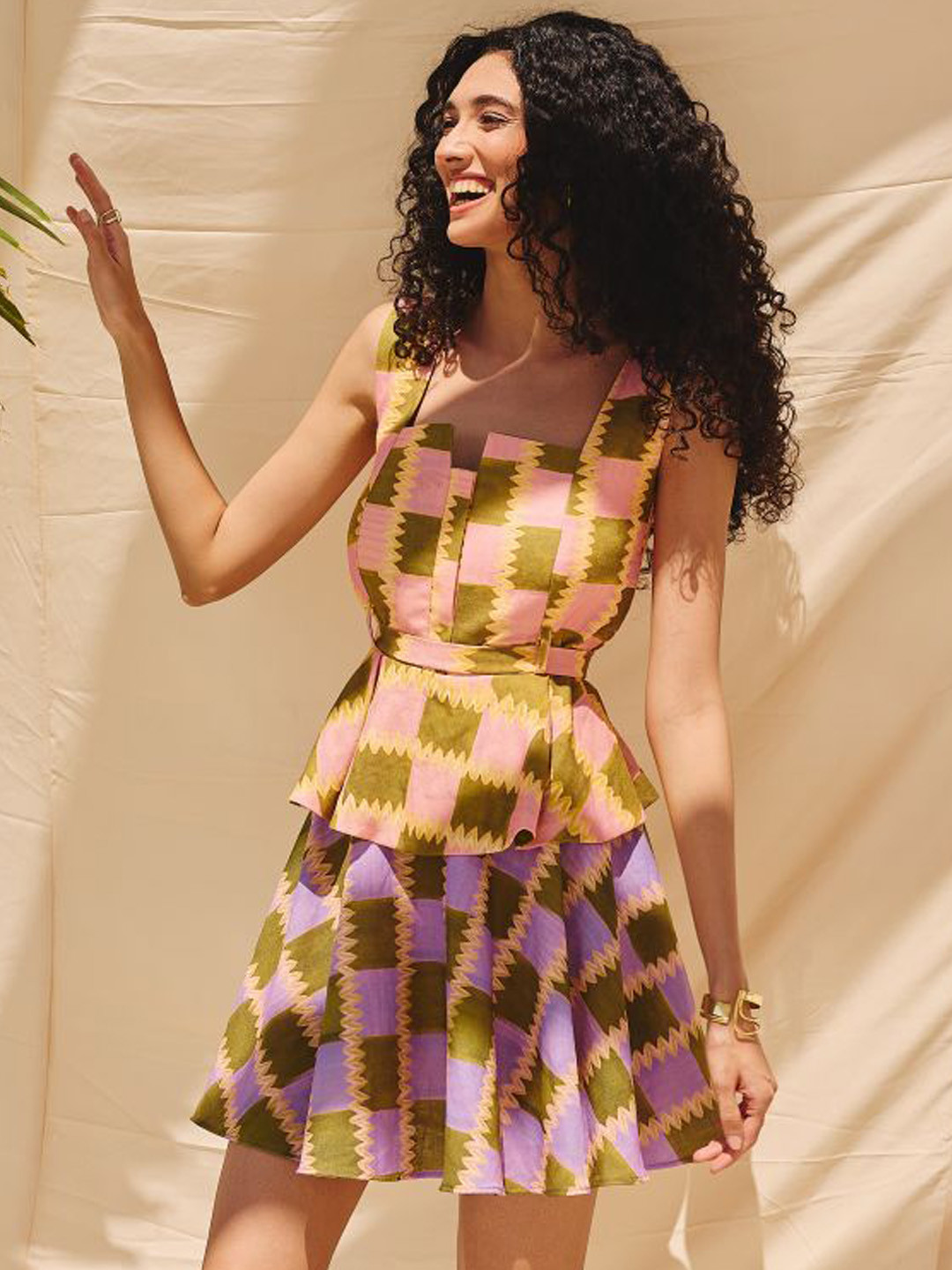 ZIP By payalandzinal Printed Flared Mini Skirt