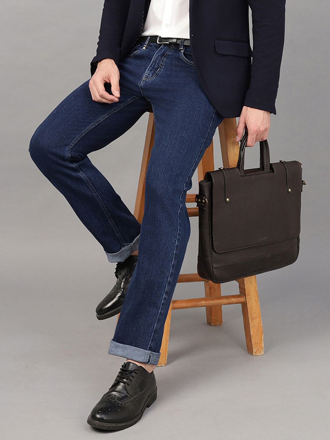 Hancock Men Classic Straight Fit Clean Look Stretchable Jeans