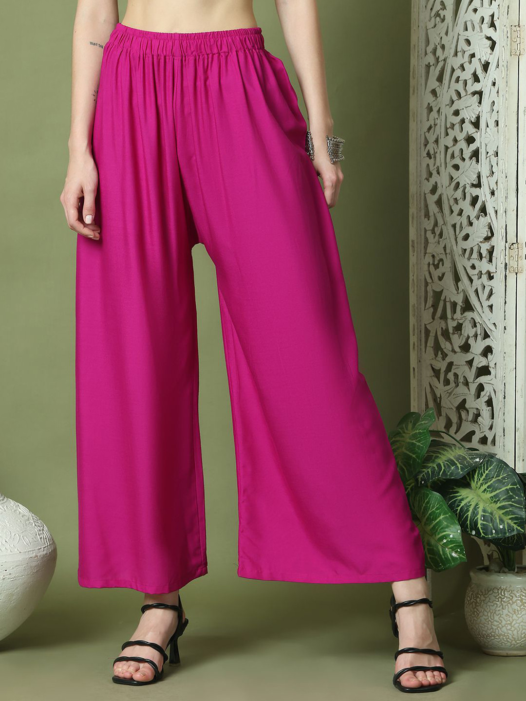 TAG 7 Women Flared Western Palazzos
