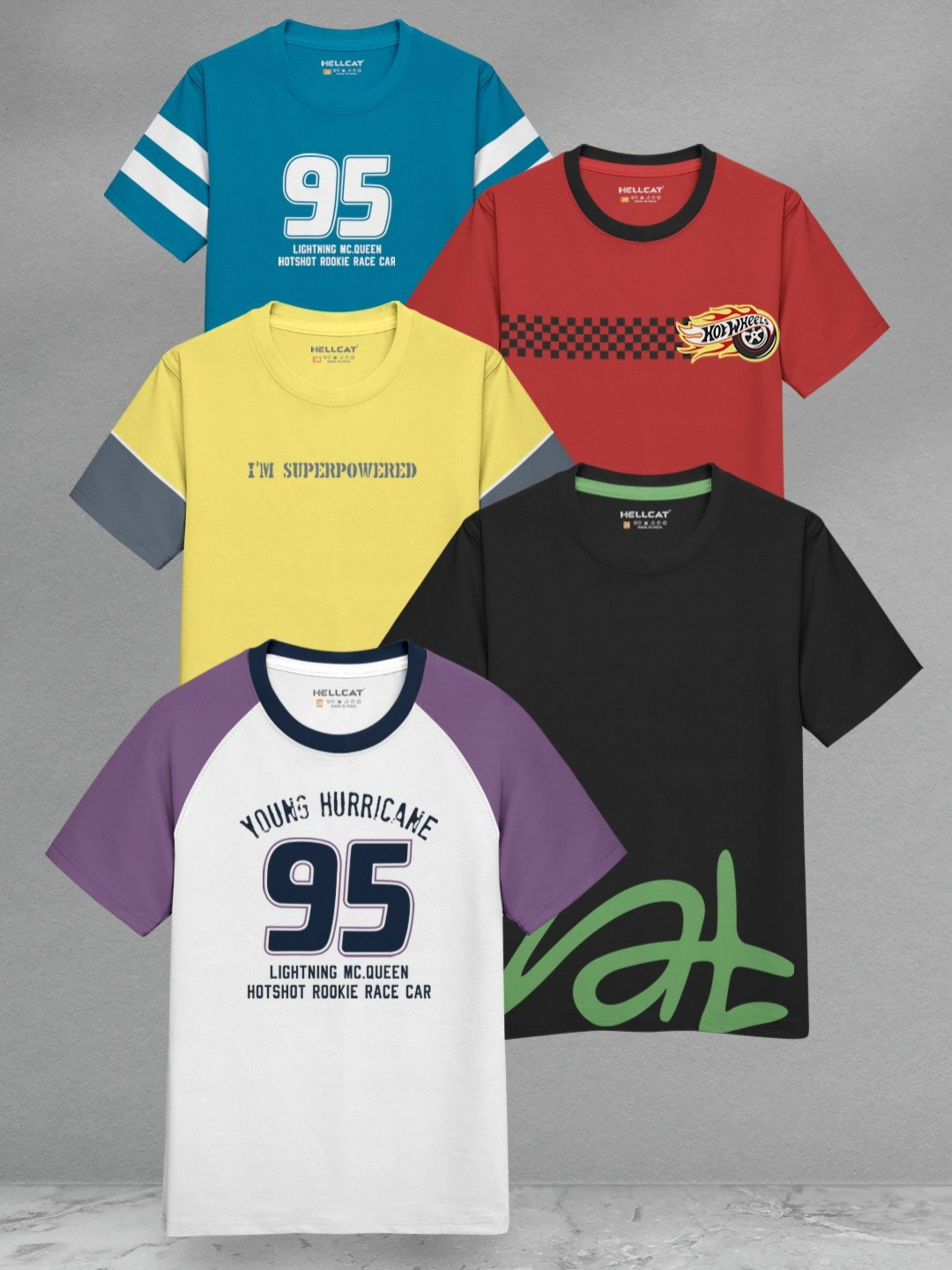 HELLCAT Boys 5 Printed Applique T-shirt