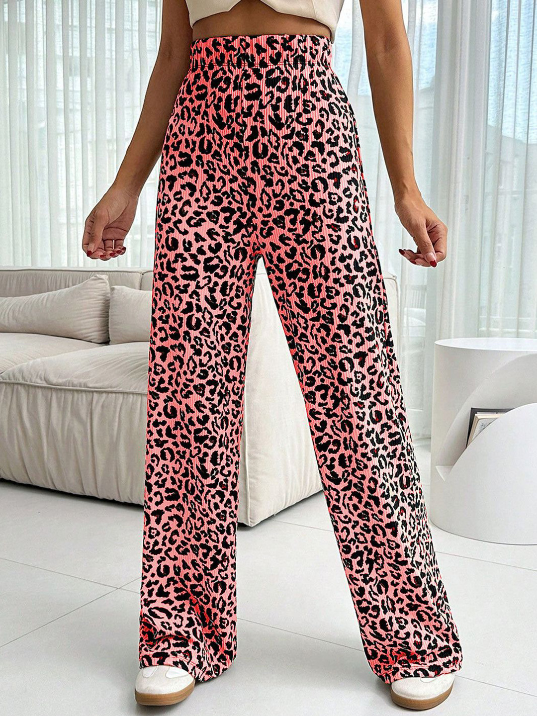 CORSICA Women Animal Smart High-Rise Easy Wash Trousers