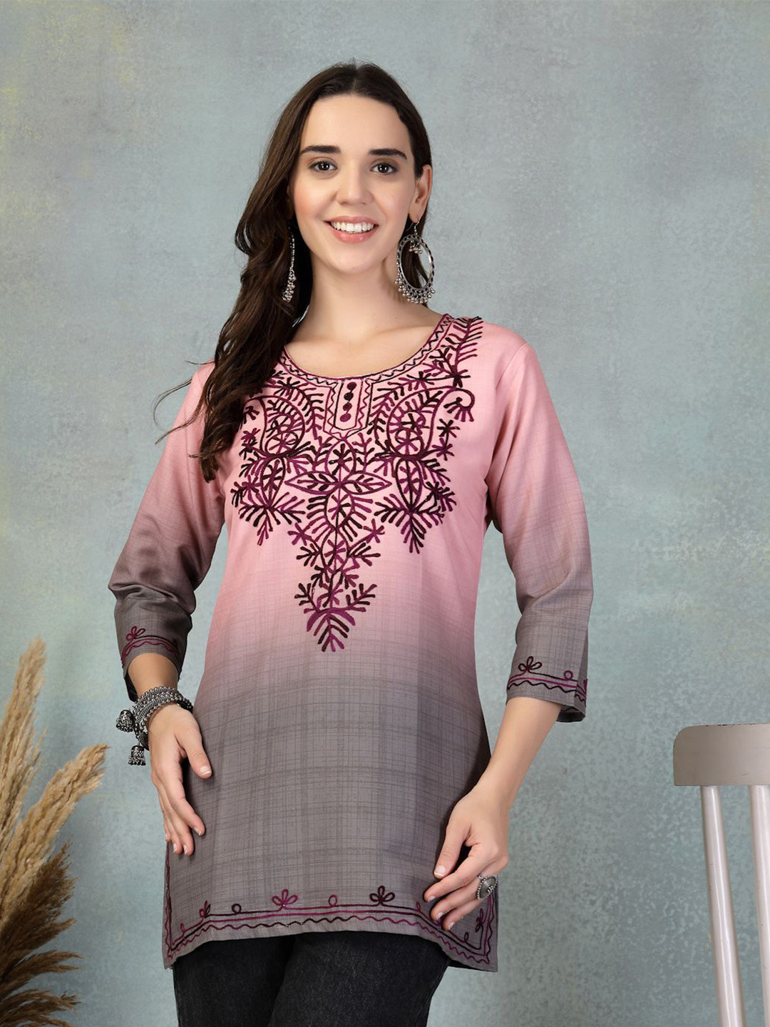 Shine N Sober Embroidered Tunic