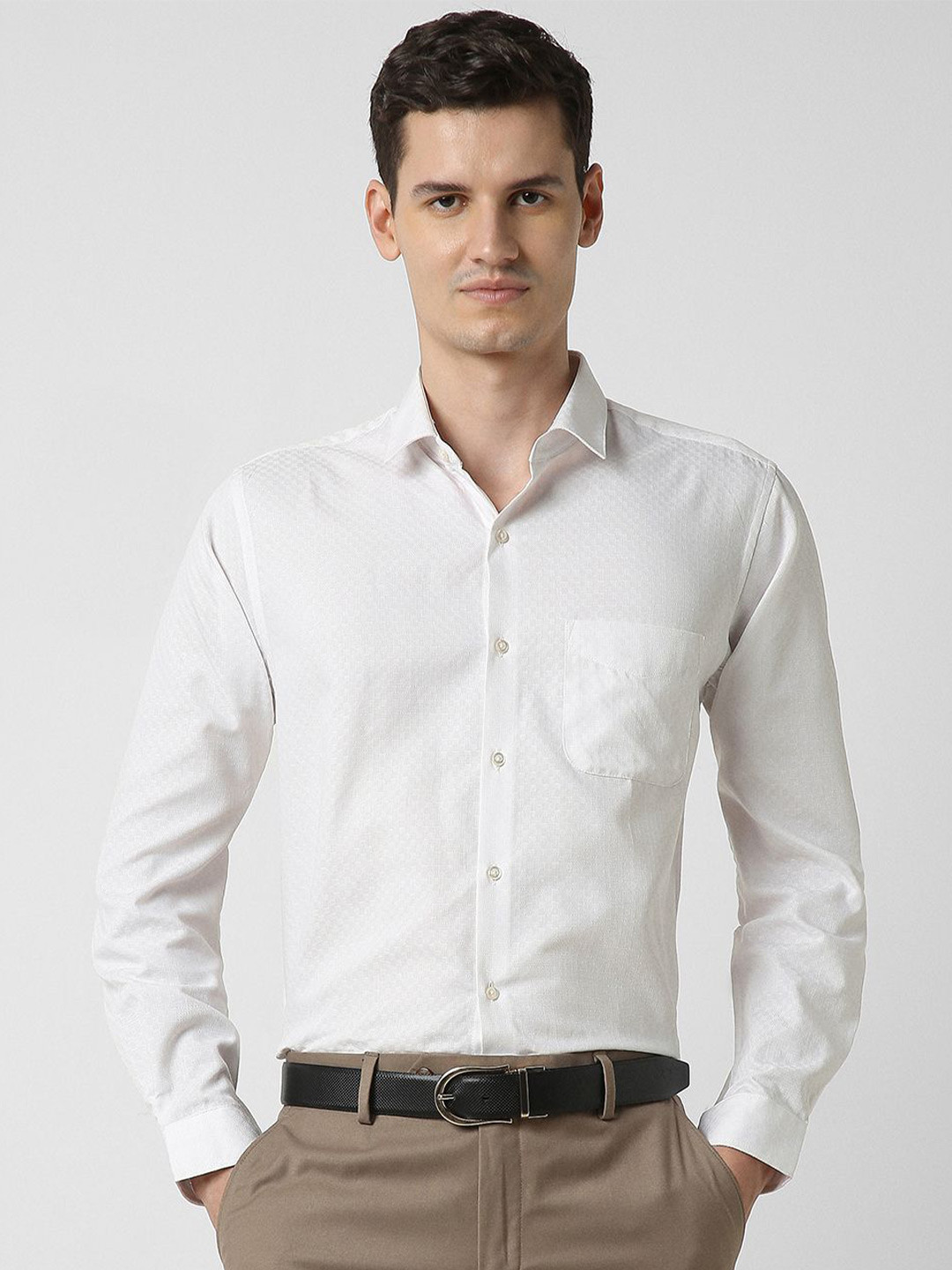 Peter England Men Slim Fit Opaque Formal Shirt