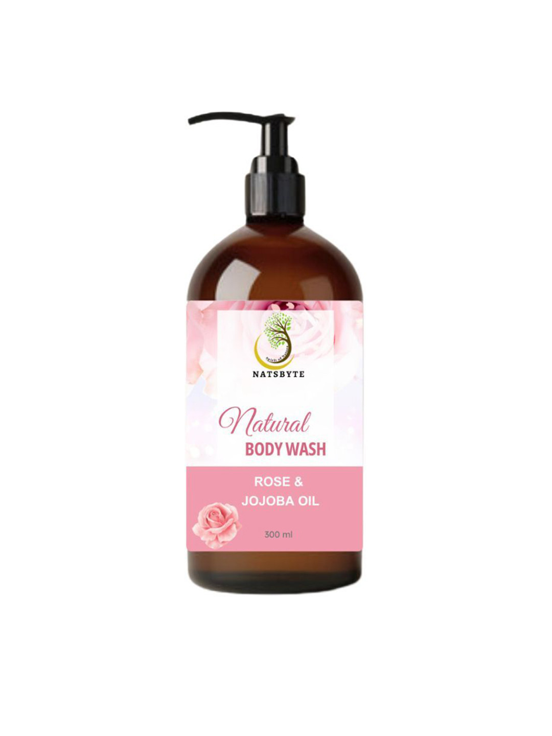 NATSBYTE Natural Radiant Body Wash With Rose & Jojoba Oil For Hydration - 300 ml