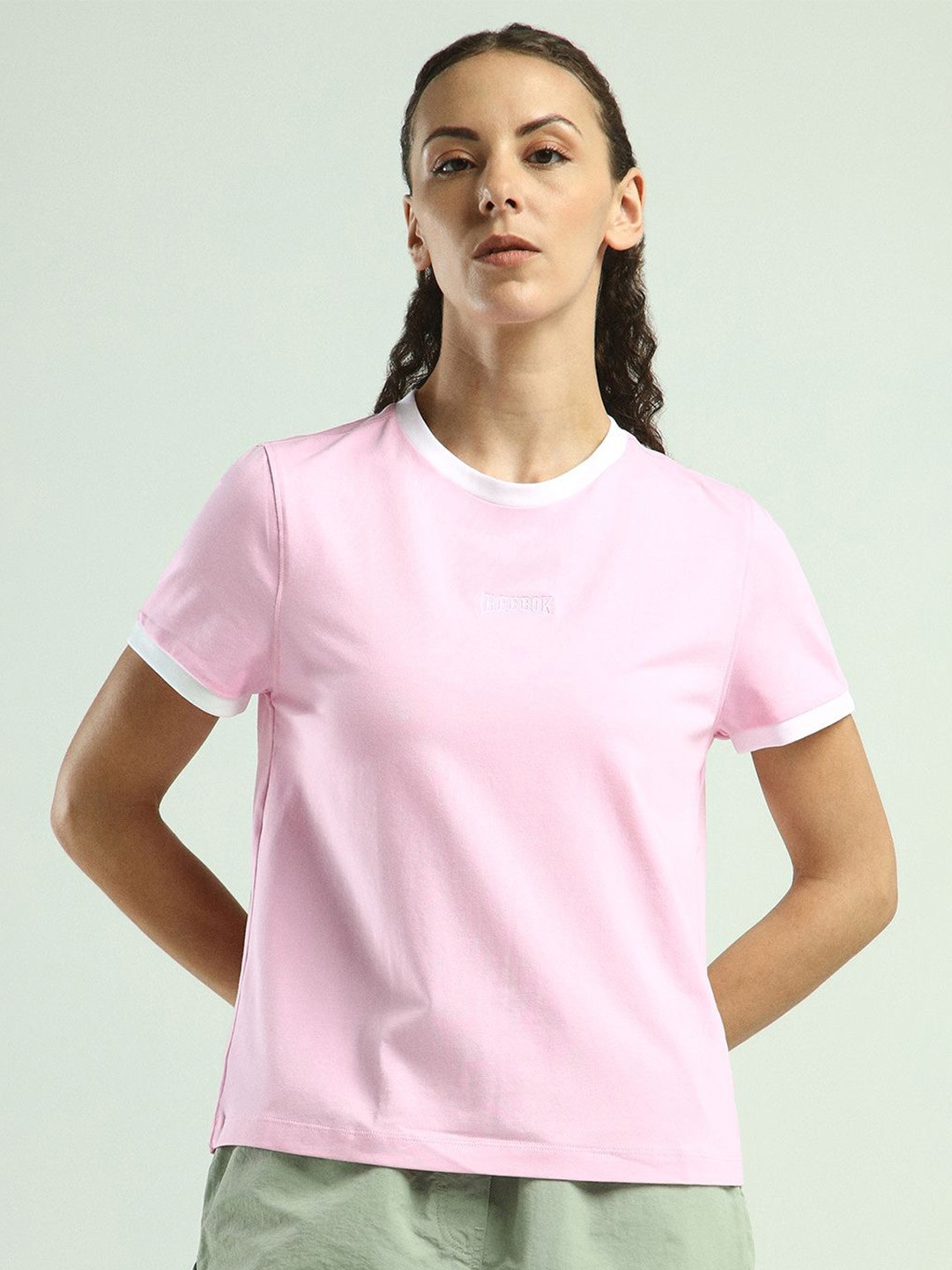 Reebok Embroidered Polo Collar T-Shirt