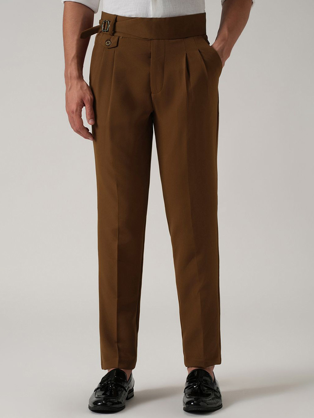 Banana Club Men Umber Brown Gurkha Pant