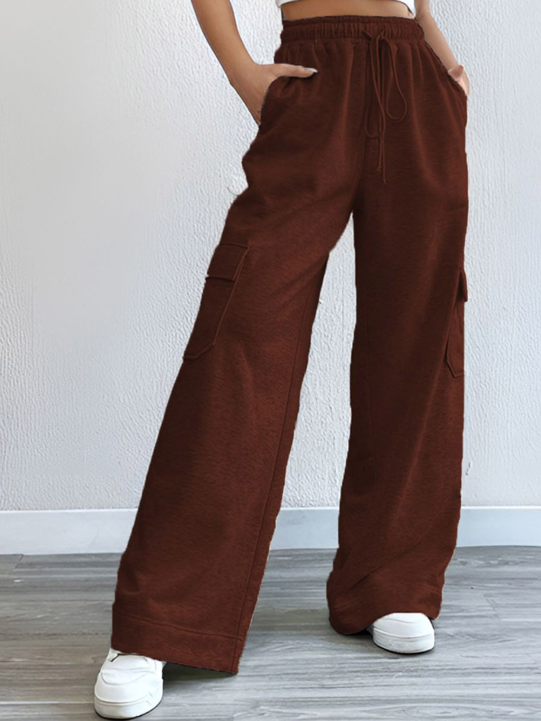 CLOTHINK INDIA Women Relaxed-Fit Cotton Track Pants