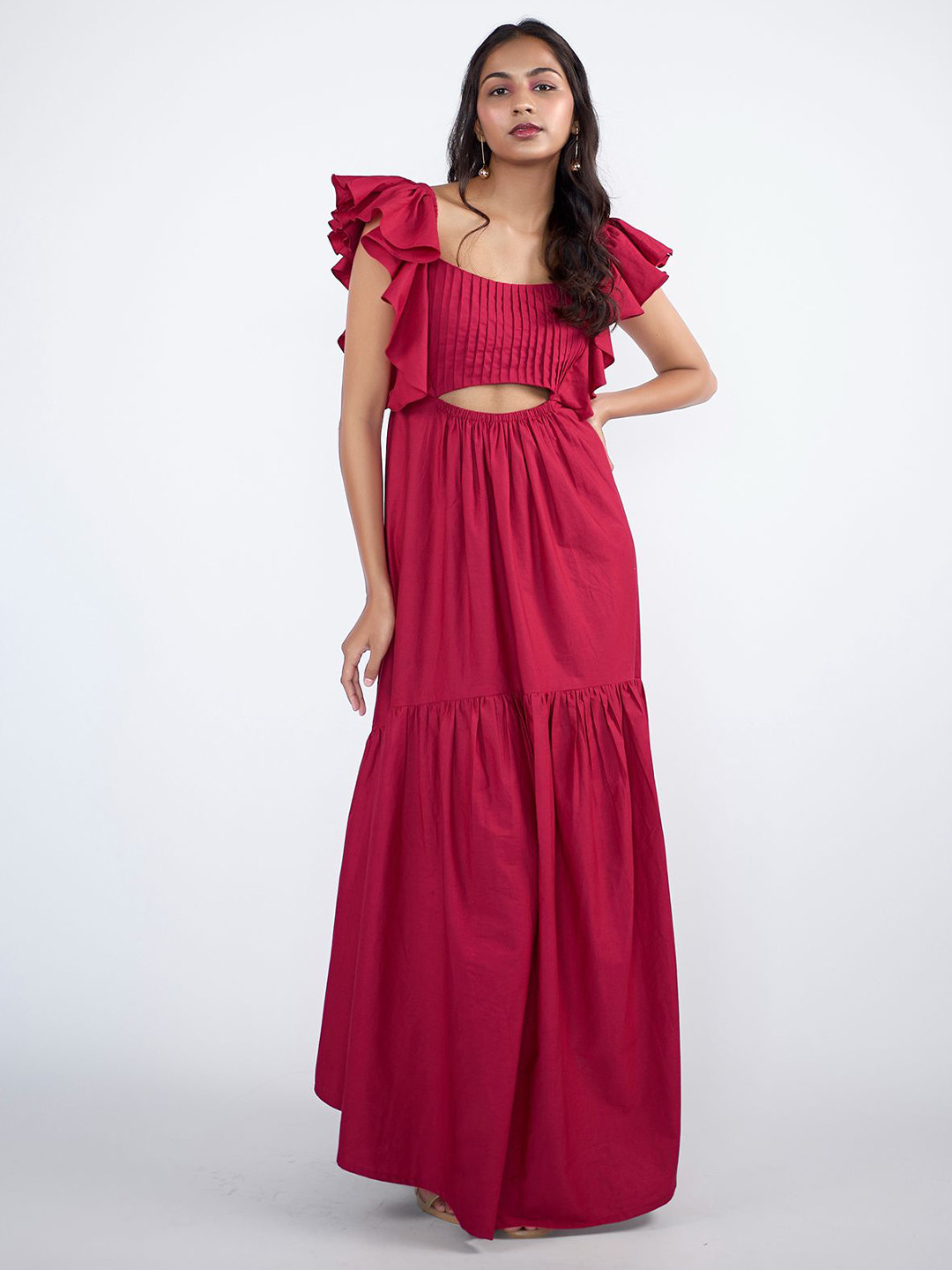 All Her Collective Off-Shoulder Maxi Dress