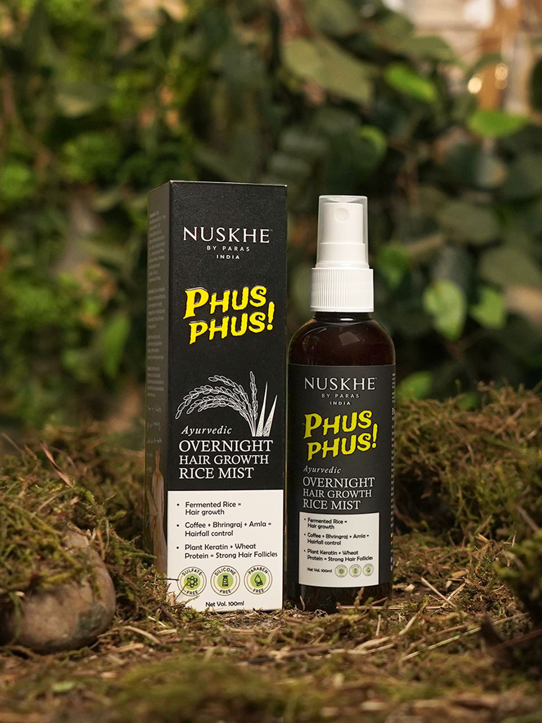 Nuskhe by Paras Phus Phus Ayurvedic Hair Growth Rice Mist - 100 ml