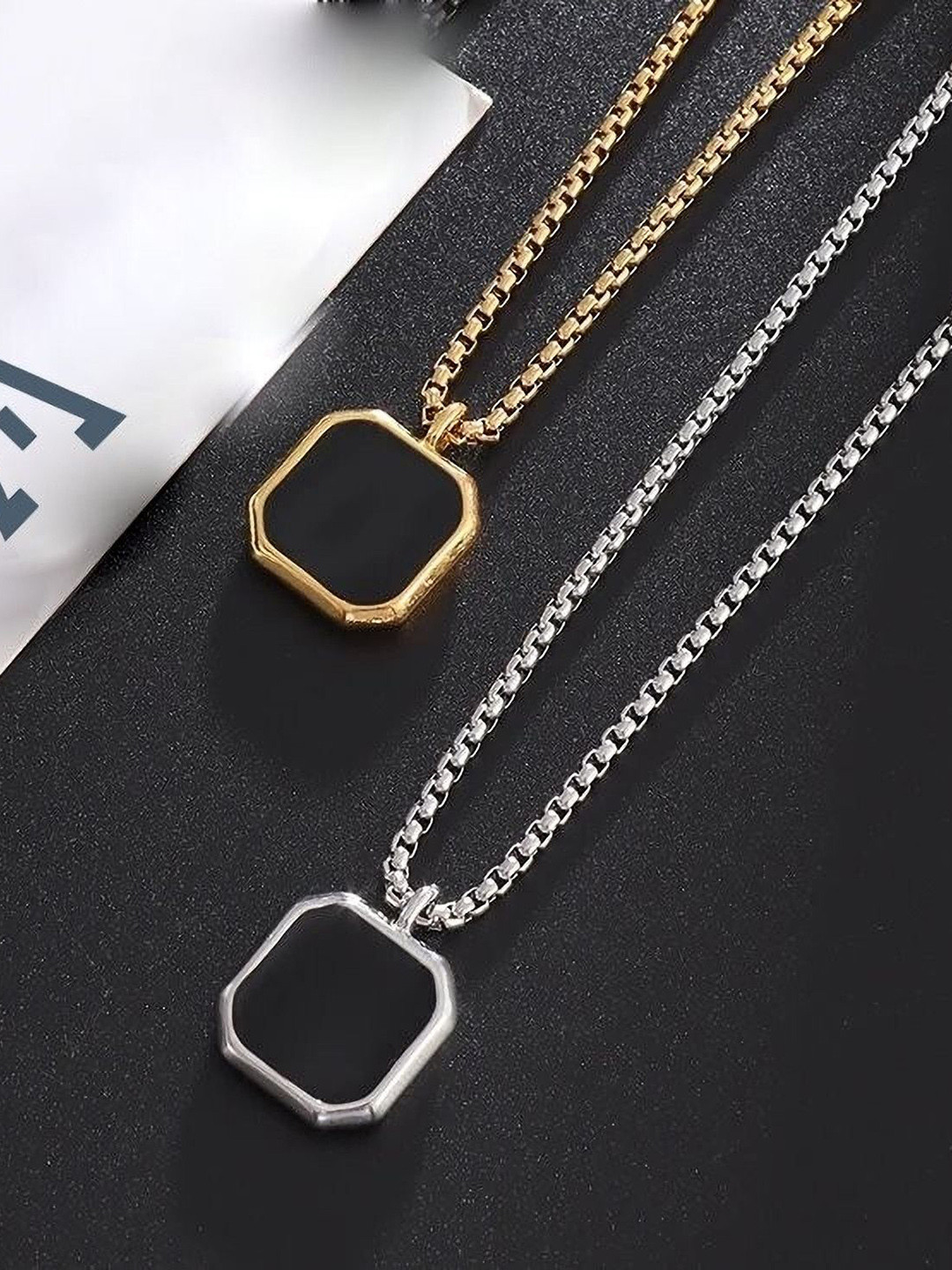 The Roadster Lifestyle Co. Men Square Pendant