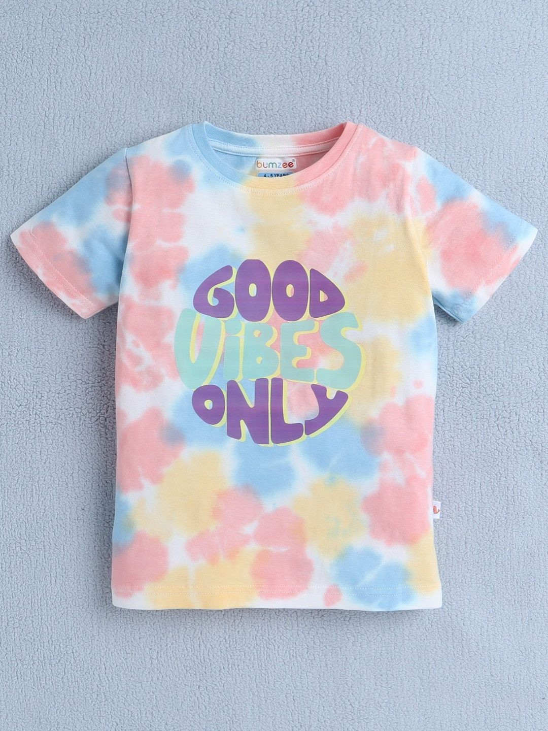 BUMZEE Girls Tie and Dye Dyed Cotton T-shirt
