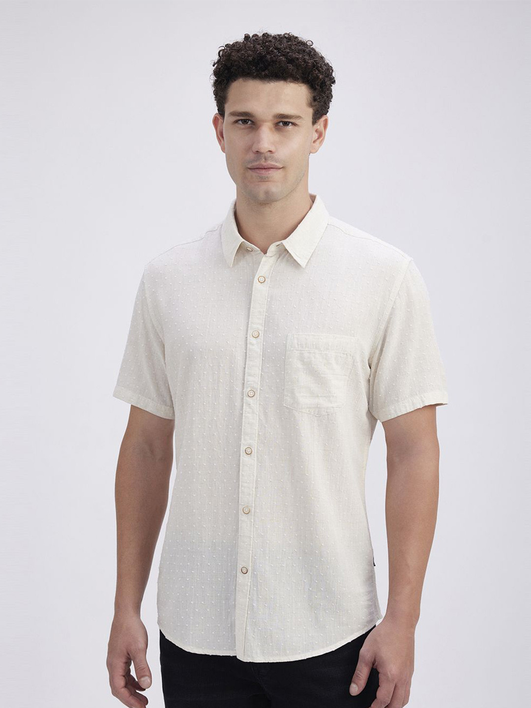 Pepe Jeans Spread Collar Opaque Casual Shirt