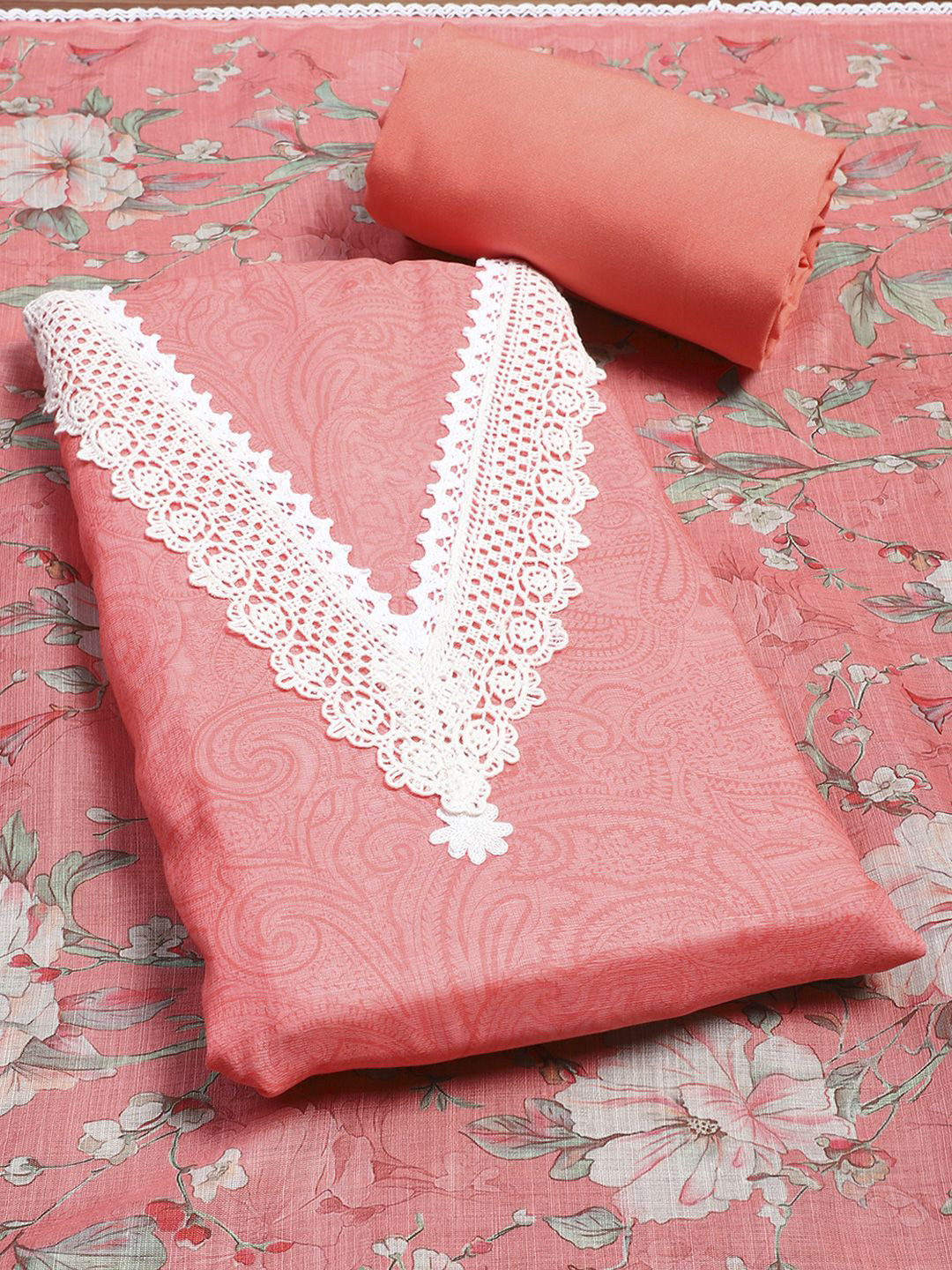 Biba Linen Unstitched Dress Material