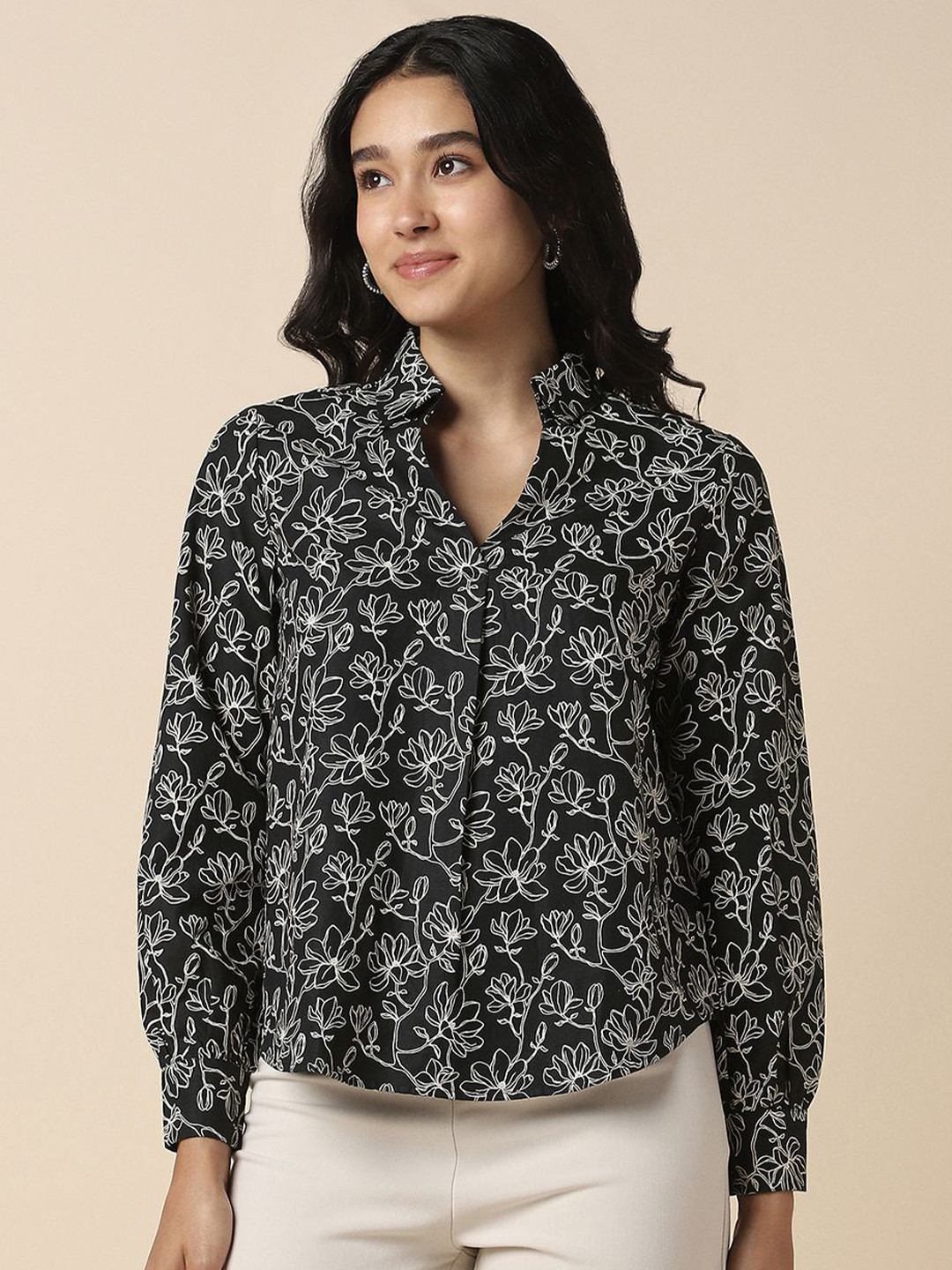 Allen Solly Woman Women Printed Formal Shirt