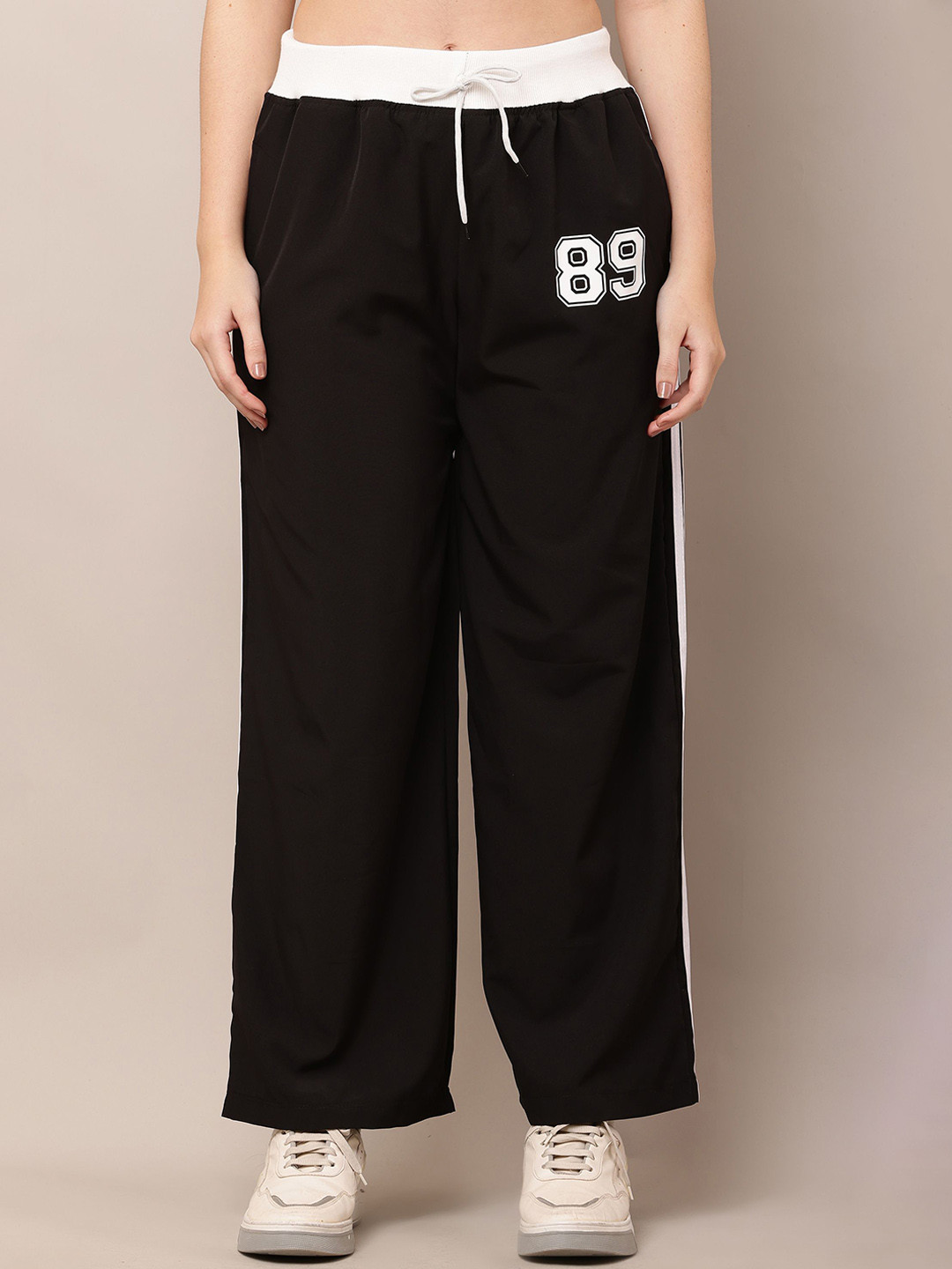 ZOSIC Women Relaxed Loose Fit High-Rise Trousers