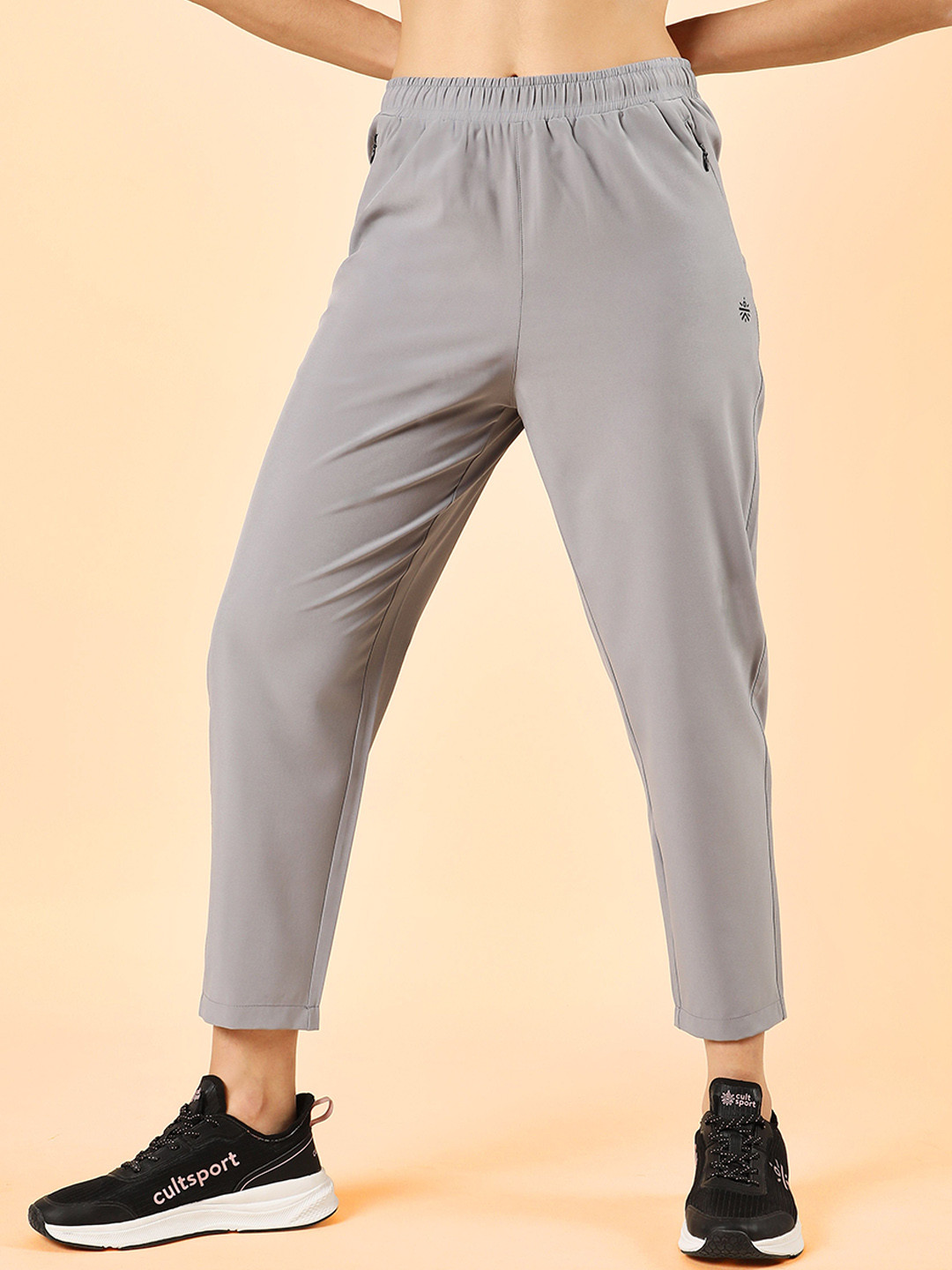 CULT Women Grey Training All Form Cropped Trackpants
