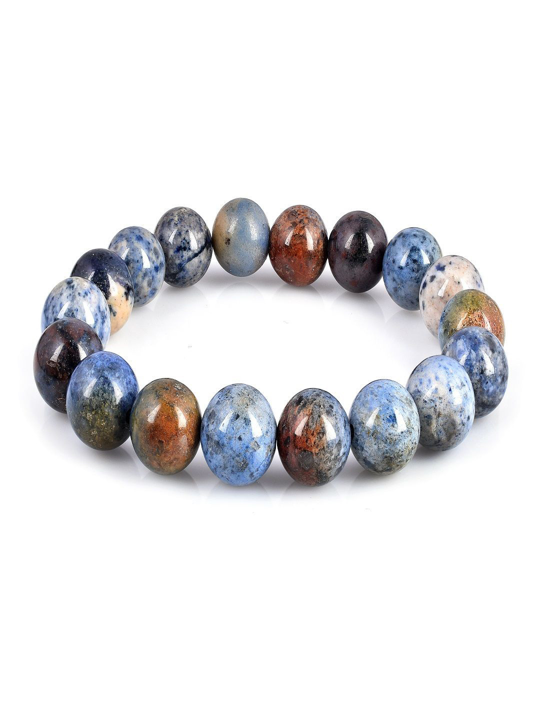 Nirvana Unisex Dumortierite Sunset Beaded Stretch Elasticated Bracelet
