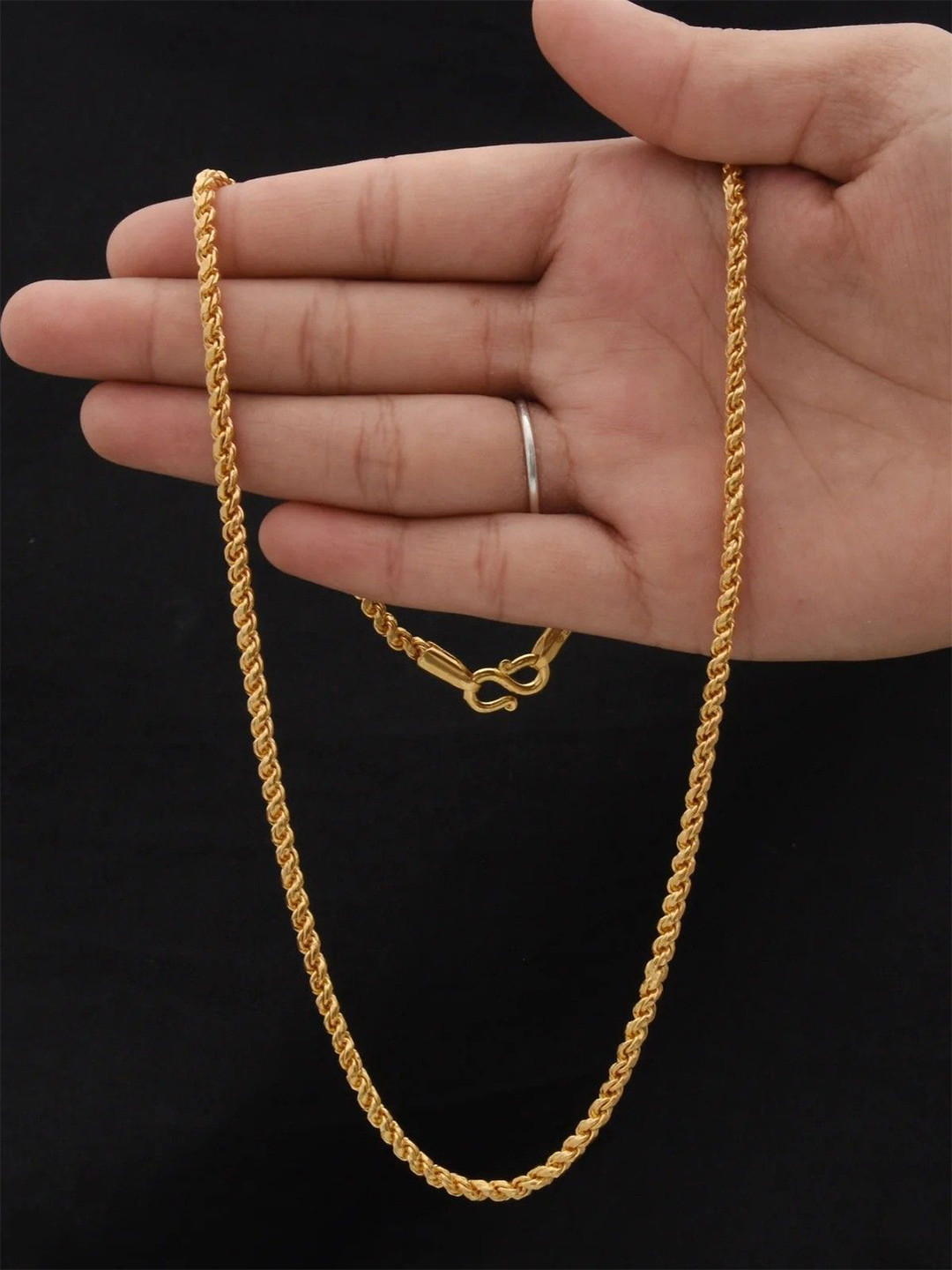 ELEGANTDREAM Gold-Plated Rope Chain