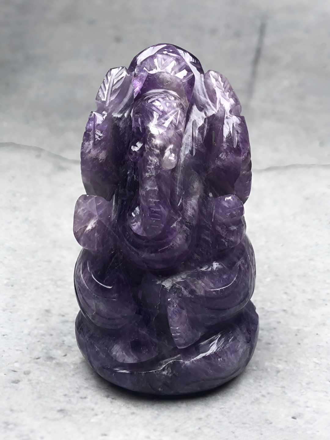 Zhupuk Purple Stone Natural Prayer Room Small Showpiece -