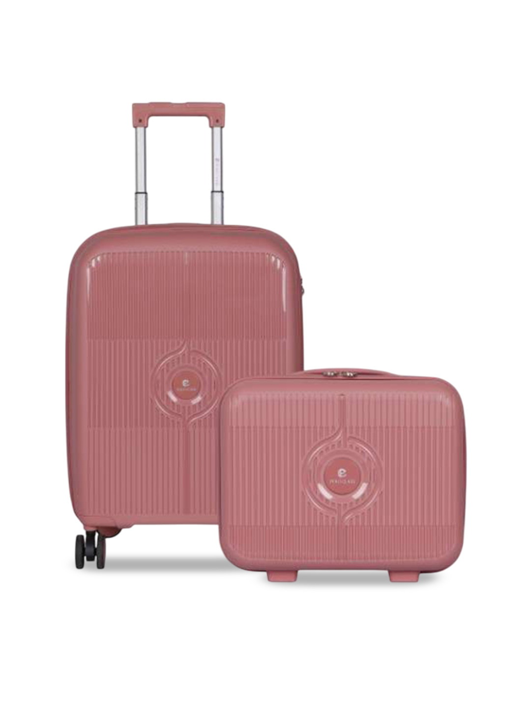 Polo Class Textured 360-Degree Rotation Hard Sided Medium Trolley Bag With Vanity