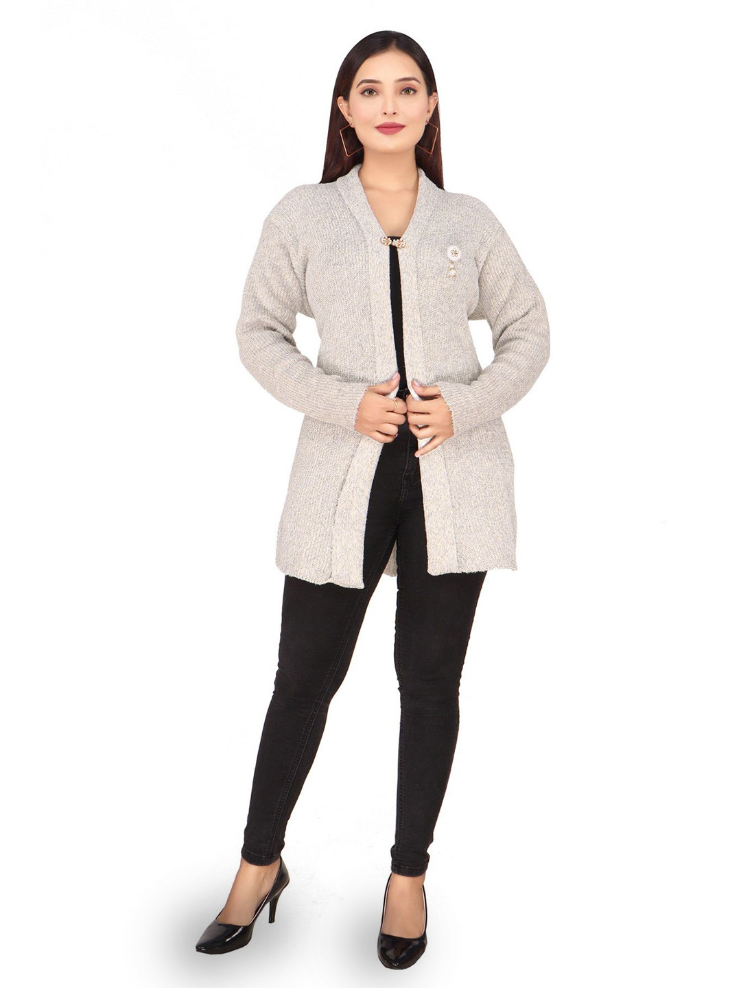 WOOL 4U Textured Tie-Up Shrug