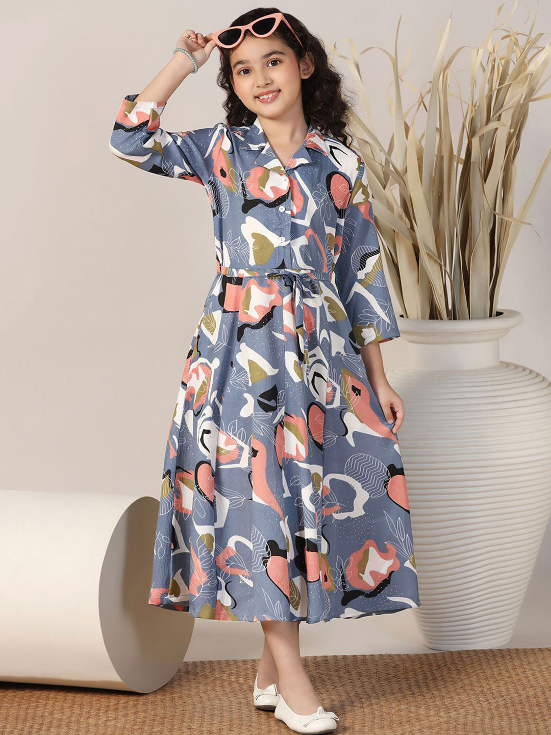 FASHION DREAM Print Fit & Flare Midi Dress