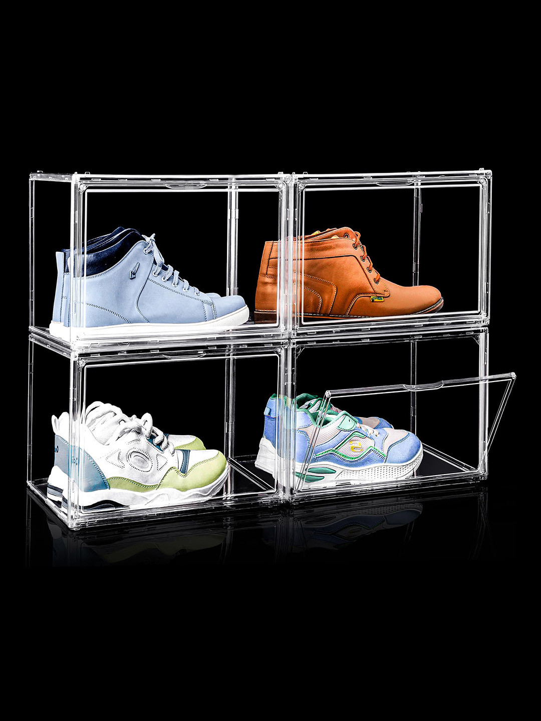 Sasimo Transparent 4 Piece Water Resistant Shoes Organisers