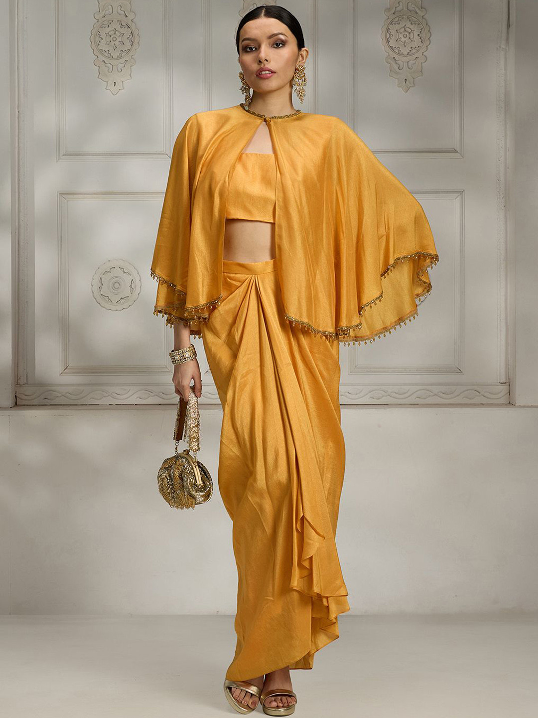 Rivaar By Rocky Star Crop Top With Skirt & Cape Co-Ords