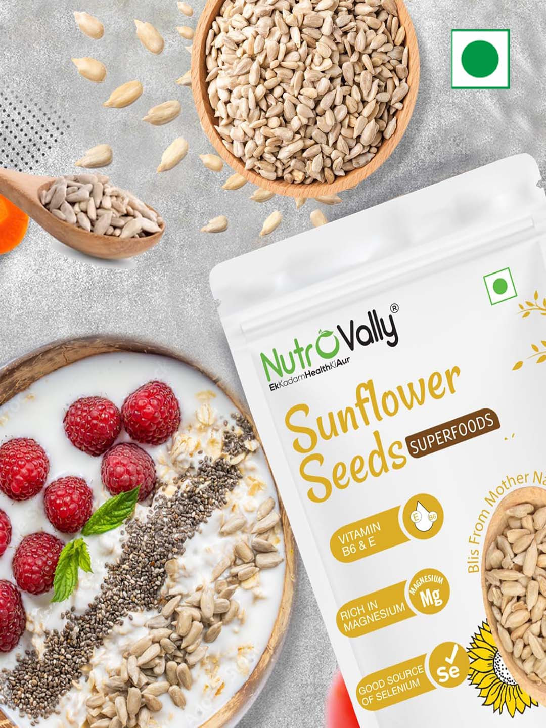 NutroVally Set Of 2 Pumpkin & Sunflower Seeds 100 gm Each